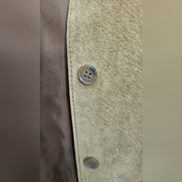 Alfani Womans Light Brown Suede Leather Jacket XL - Picture 5 of 8